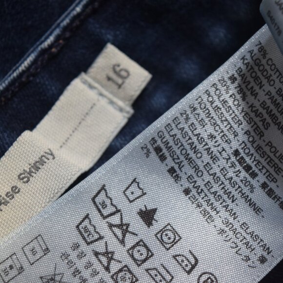 Levi's Mid-Rise Skinny Blue Jeans, Size 16 - Picture 10 of 10